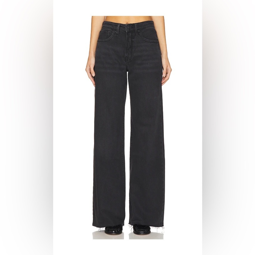 NWT GOOD AMERICAN GOOD STANDARD EASE JEANS WIDE LEG MSRP $169 Size 27